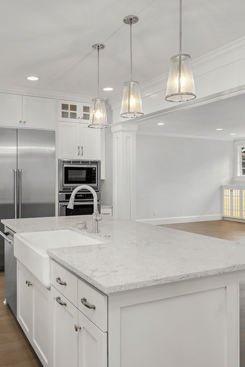 white marble countertops for kitchen